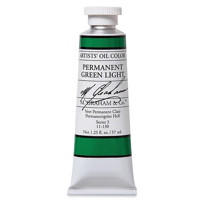 M. Graham Artists' Oil Color - Permanent Green Light, 37 ml tube