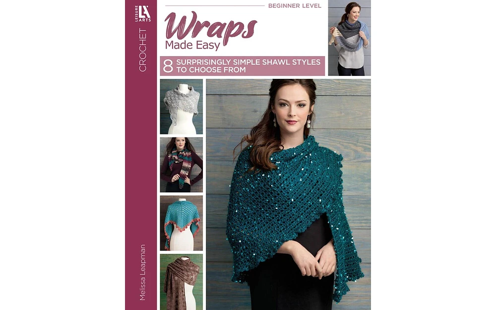 Leisure Arts Wraps Made Easy Crochet Book