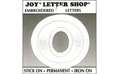 Joy Applique Letter Iron On Cooper 1.5" White O