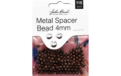 John Bead MHF Spacer Bead Metal 4mm A Copper 115pc