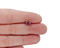 Tiny Amethyst Charms with 14K Gold-Filled Wire, 2 pieces, Adorabilities