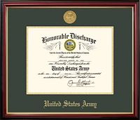 Patriot Frames Army 8.5x11 Discharge Petite Frame with Gold Medallion