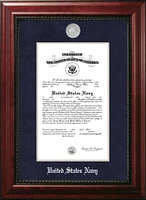 Patriot Frames Navy 10x14 Certificate Executive Frame with Silver Medallion