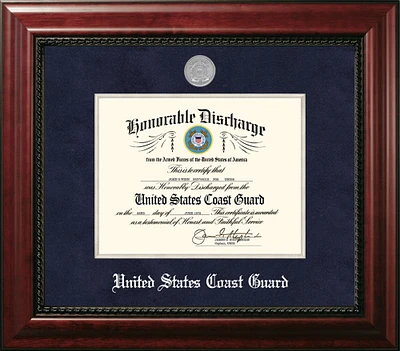 Patriot Frames Coast Guard 8.5x11 Discharge Executive Frame with Silver Medallion