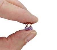 Tiny Amethyst Charms with 14K Gold-Filled Wire, 2 pieces, Adorabilities