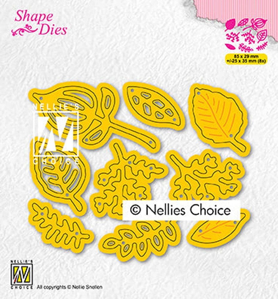 Nellie's Choice Shape Dies Set Of Leaves