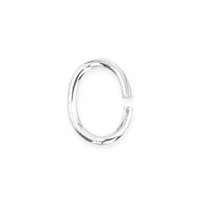 Beadalon Jump Rings, Oval, Silver-Plated, 4.5mm x 6mm, 50/Pkg.