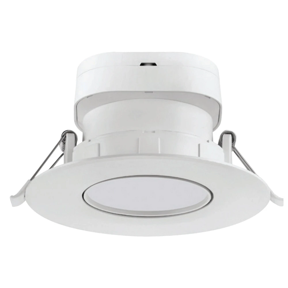 Satco 4" 7W Round LED Gimbal Downlight - 4000K - Cool White, White Finish