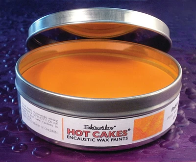 Enkaustikos Hot Cakes Encaustic Wax Paint, 4oz. Tin, Indian Yellow