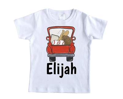 Baseball Truck Personalized Shirt - Short Sleeves