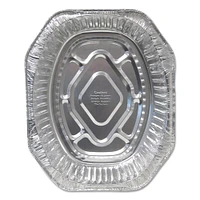 Durable Packaging Aluminum Roaster Pans, Extra-Large Oval, 100/Carton