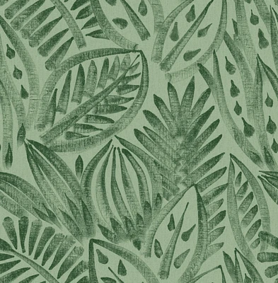 Tempaper & Co. Canvas Palm Peel and Stick Wallpaper, Green, 28 sq. ft.