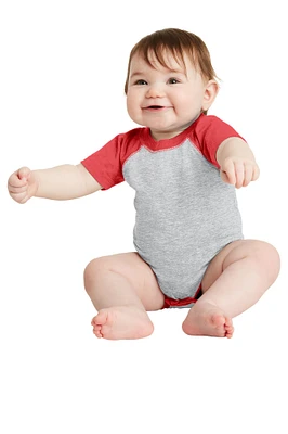 Infant Baseball Fine Jersey Bodysuit | 4.5-Ounce, 100% Combed Ring Spun Cotton 60/40 Cotton/poly Fine Jersey Stylish and Comfortable Innovative Three-Snap Closure, This Bodysuit Offers Both Convenience Little One's Playtime Adventures | Radyan®