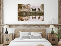 Angus cattle, cow canvas wall art, large canvas print, western decor framed canvas