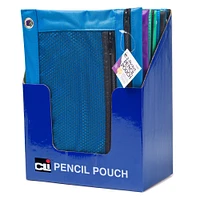 Pencil Pouch, 2 Pocket, Assorted Colors, Pack of 12