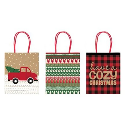 Cozy Christmas Vertical Gift Bags