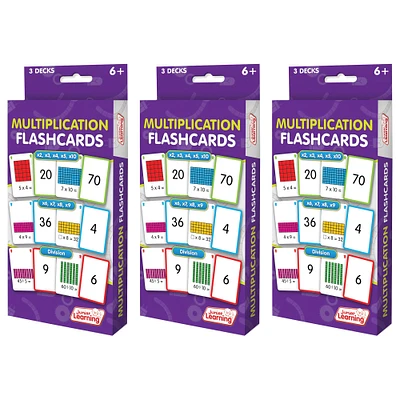 Multiplication Flashcards, 3 Sets Per Pack, 3 Packs