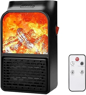 Electric Fireplace Heater Stove 1000W w/ 3D Realistic Flame Effect.