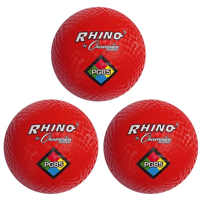 Playground Ball, 8-1/2", Red, Pack of 3