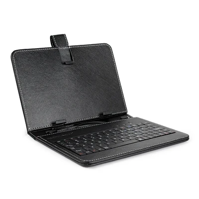 SKUSHOPS 7.9in Protective Keyboard Case with Keyboard PU Leather Back Stand Tablet Cover via USB 2.0 Cable