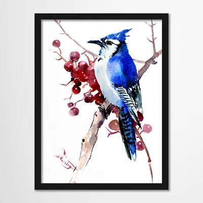 Blue Jay by Suren Nersisyan Framed Print