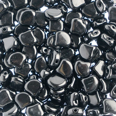 John Bead Czech Glass Metallic Ginko Beads