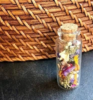 Dried Flowers Bottle, Nature Home Accent, Favor