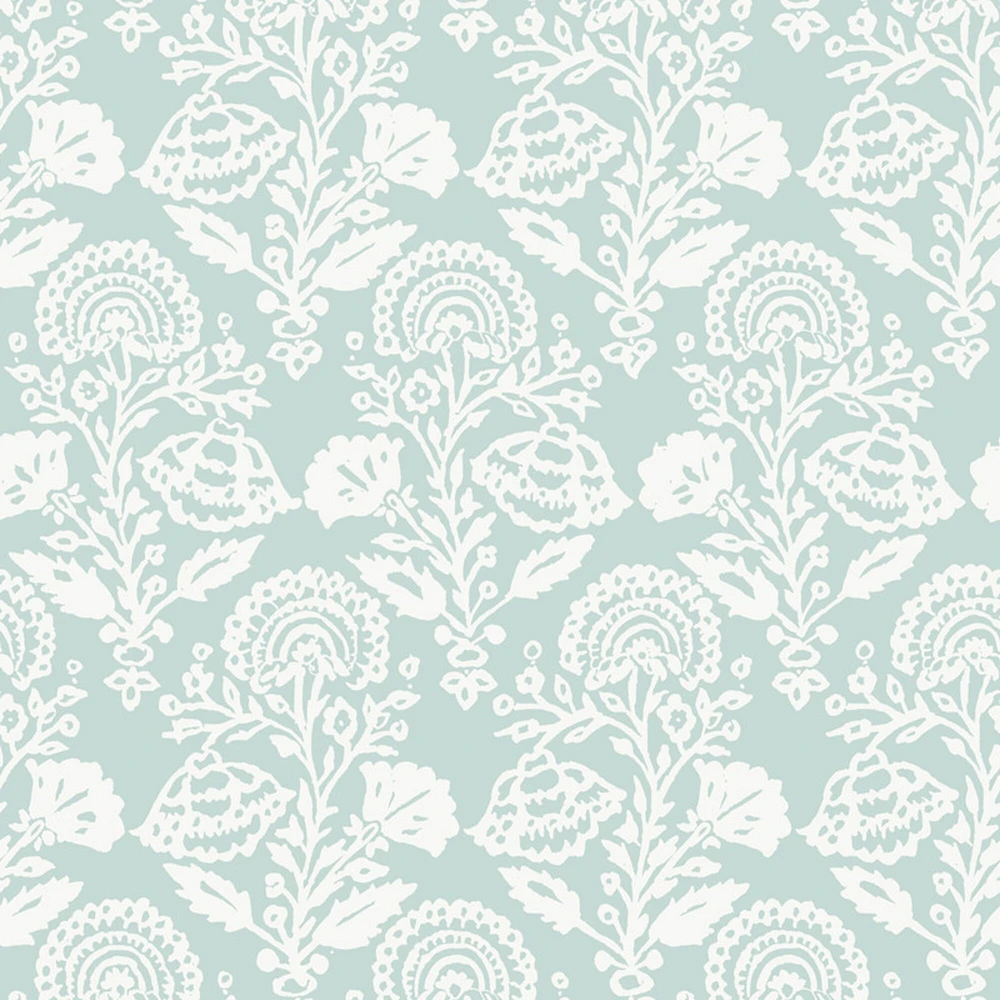 Tempaper & Co. Floral Damask Peel and Stick Wallpaper, Mint, 28 sq. ft.