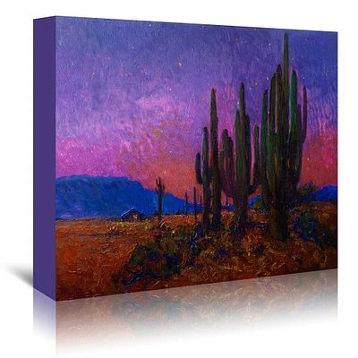 Saguaro Cactus At Dusk by Suren Nersisyan  Gallery Wrapped Canvas - Americanflat