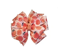 Peaches Pinwheel Hair Bow