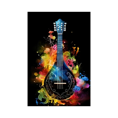 Mandolin Poster, Musical Instrument Print, Office Poster