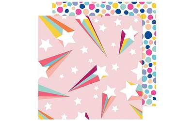 AMC DML Life's A Party Paper 12x12 StrsNRnbwStrpes