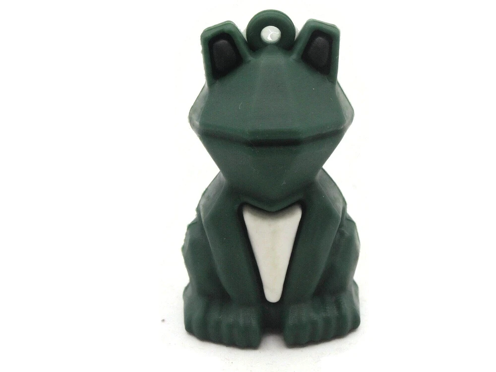 46mm Green Faceted Frog PVC Plastic Animal Pendants Miniature Animal Charms