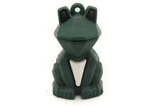 46mm Green Faceted Frog PVC Plastic Animal Pendants Miniature Animal Charms