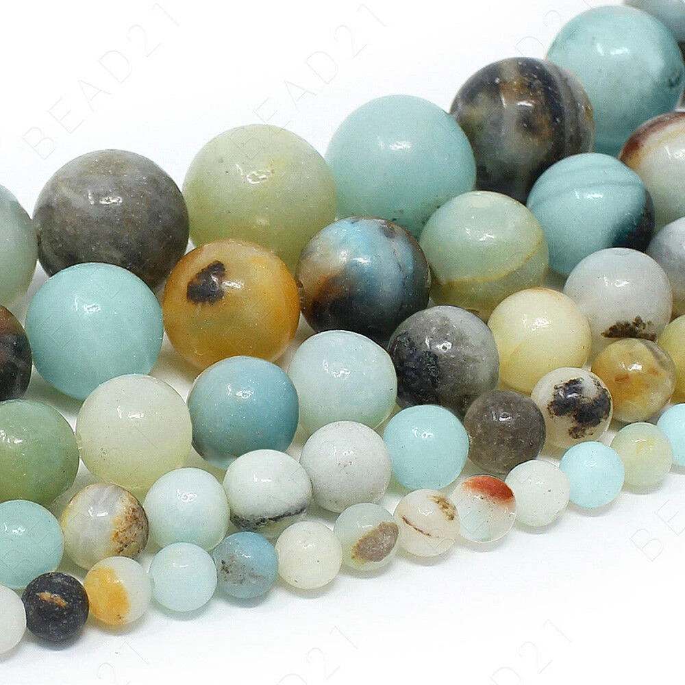 Kitcheniva 4mm Round Loose Natural Gemstone Beads With 15.5" Strand