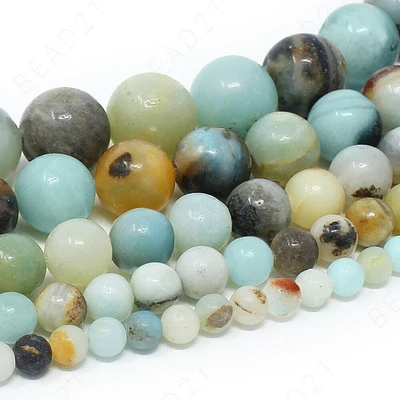 Kitcheniva 4mm Round Loose Natural Gemstone Beads With 15.5" Strand