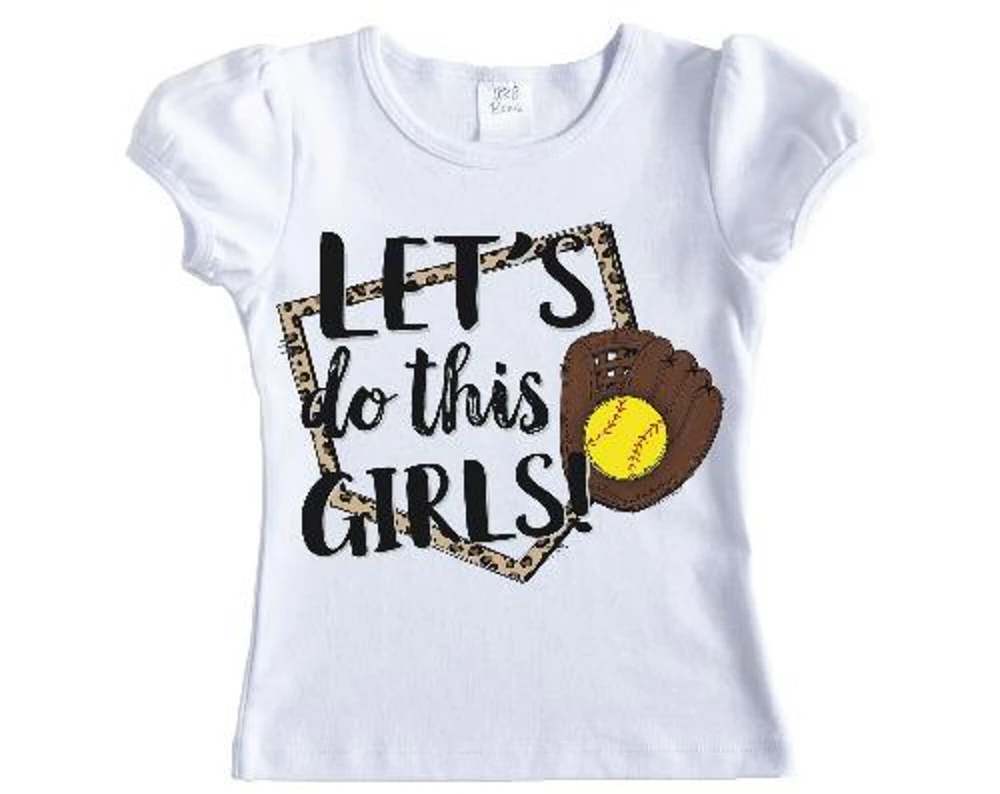 Lets do this Girls Softball Shirt - Short Sleeves