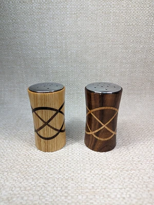 Handcrafted Wooden Salt and Pepper Shaker Set