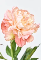 28" Faux Peach Peony Stem