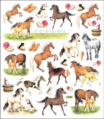 Sticker King Stickers-Horses On Farm