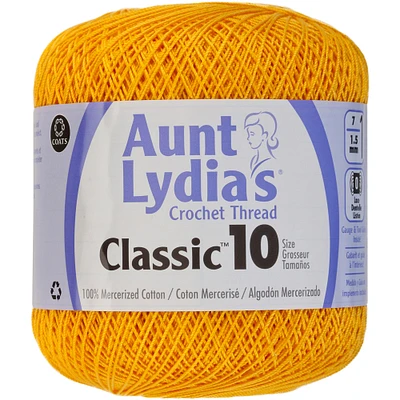 Aunt Lydia's Classic Crochet Thread Size 10-Goldenrod