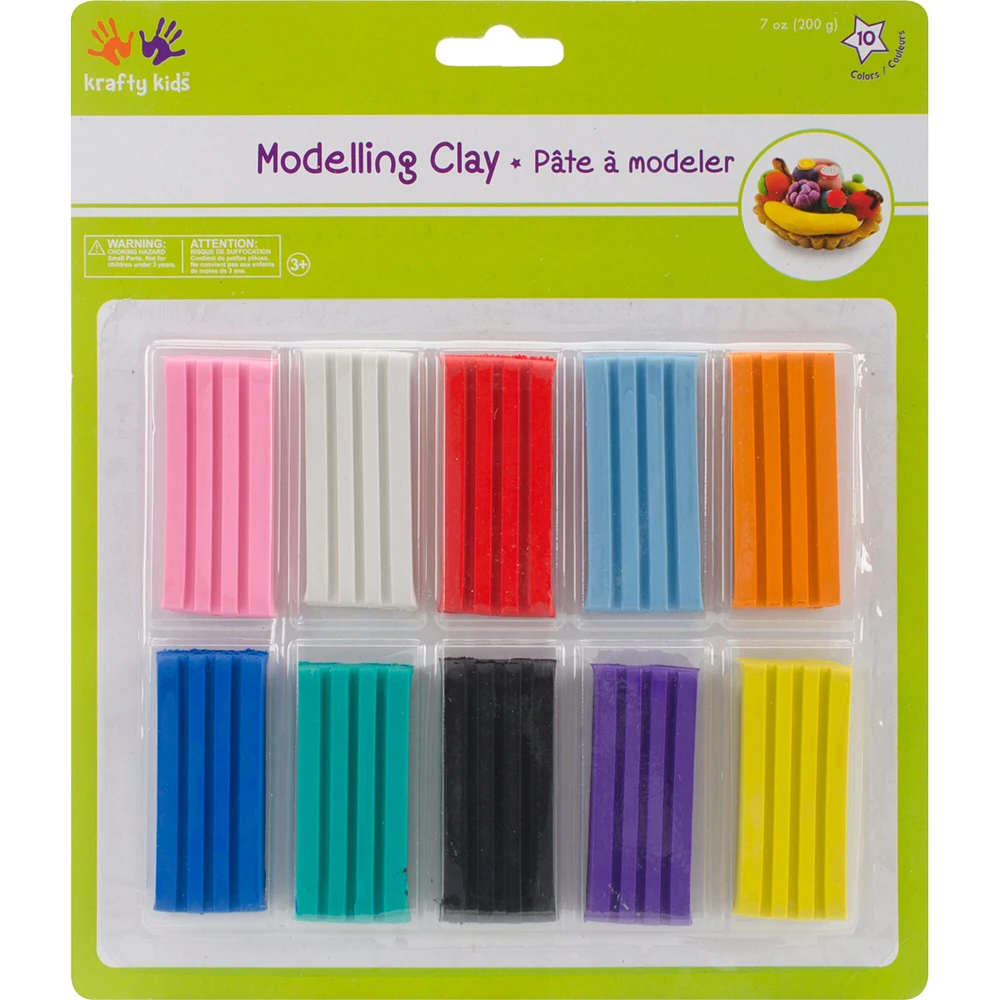 Krafty Kids Modeling Clay 200G 10/Pkg-Assorted