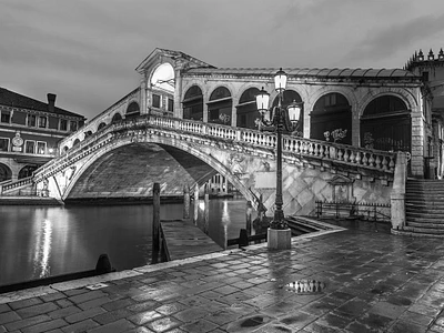 Rialto Bridge at night, Venice, Italy, FTBR-1892 Poster Print by Assaf Frank - Item # VARPDXAF20130409190C04