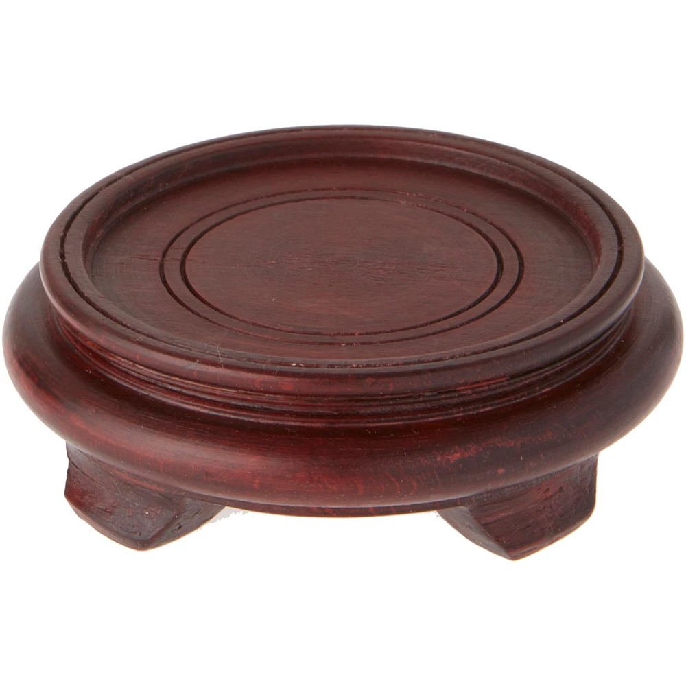 Bard's Dark Wood Decorative Base, 1.625" H x 4.25" W x 4.25" D (3" Display Diameter)