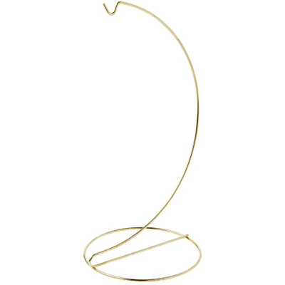 Plymor Simple Gold Ornament Stand, 11" H x 5.125" W x 5.125" D