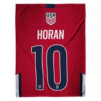 Sleep Squad US Women's Soccer Lindsey Horan 60” x 80” Raschel Plush Jersey Blanket