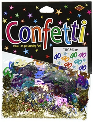 40 & Stars Confetti