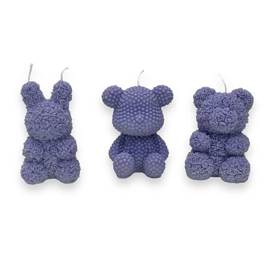 Teddy Bear Soy Lavender Scented Glim Candle