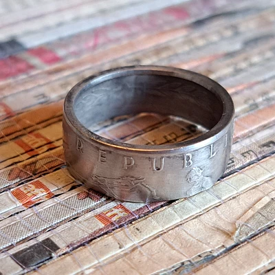 Austrian HORSE Coin Ring Made with Genuine Foreign Coin from Austria Meaningful Engagement Wedding Rings Horseback Riding Keepsakes Unique