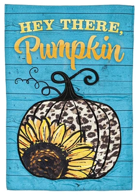 Hey There Pumpkin Garden Flag 2 Sided Decorative Fall